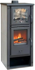 Cocina de Le?a de Acero con Horno, Potencia de 5,4 kW, Salida Superior de 120 mm