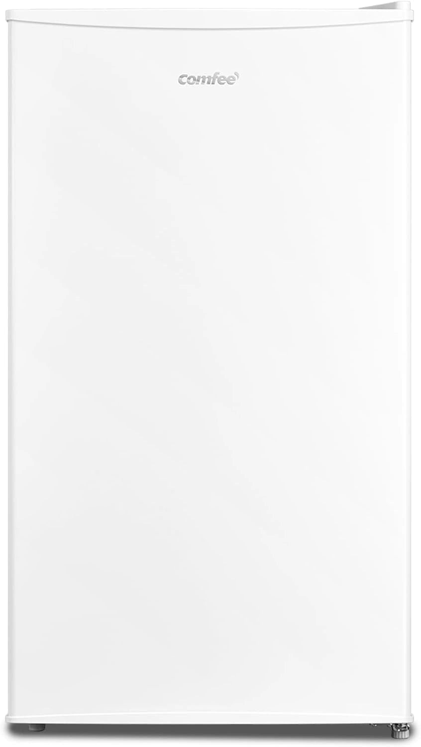 Nevera Compacta Comfee' 93L, Ideal para Oficina, Dormitorio o Bar, Control de Temperatura, Silenciosa y con Congelador Integrado, Blanca
