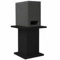 Soportes de Altavoces de Roble Negro, Elevadores Modernos de 40 cm, Accesorios para Cine en Casa