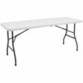 Mesa Compacta y Portátil de Resina Reforzada con Acero, Ideal para Exterior y Eventos