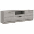 Mueble de TV de Madera Gris Sonoma 140x35x40 cm para Salón y Dormitorio