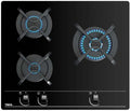 Placa de gas TEKA 60 cm, 3 quemadores, cristal templado, mandos ergon¨®micos, seguridad termopar