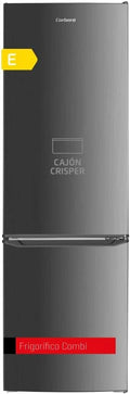 Frigor¨ªfico Combi Corbero 262L, Caj¨®n Crisper, LED, 180cm, Acabado Inox