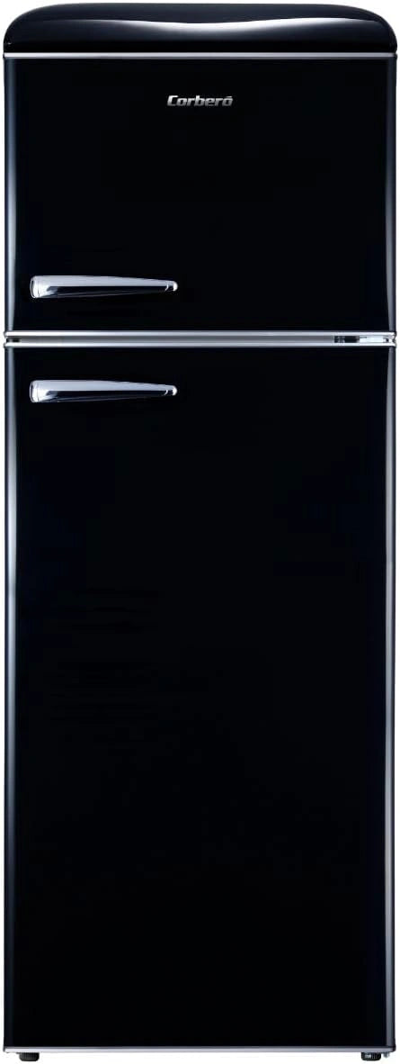 Frigor¨ªfico Retro Corber¨® 260L, Est¨¢tico, Luz LED, Negro