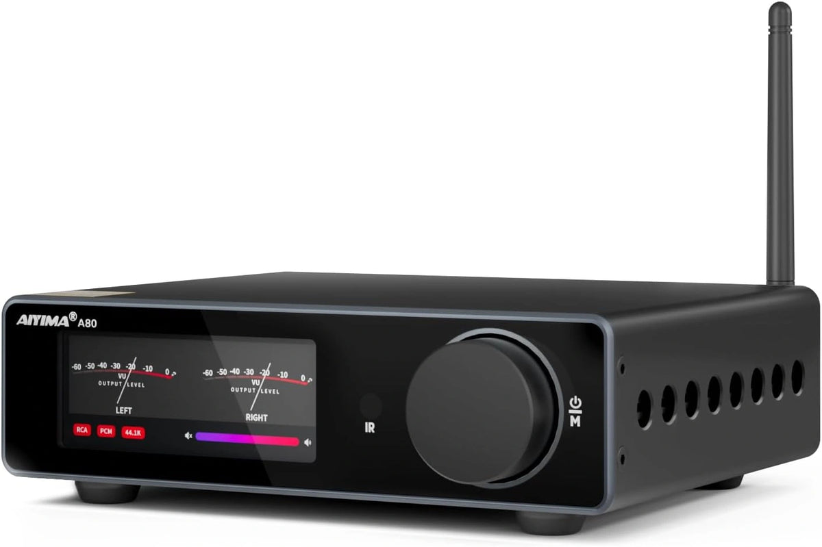 AIYIMA A80 Amplificador Est¨¦reo HiFi 2.0 Bluetooth 300W con DAC y Decodificador ESS9038Q2M