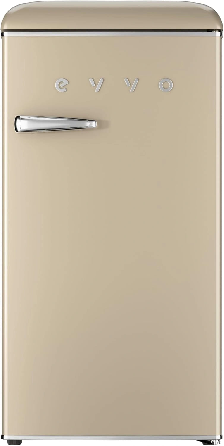 Frigor¨ªfico Mini Retro EVVO 84L + Congelador 11L, Dise?o Vintage, Bajo Consumo, Silencioso, Control de Temperatura