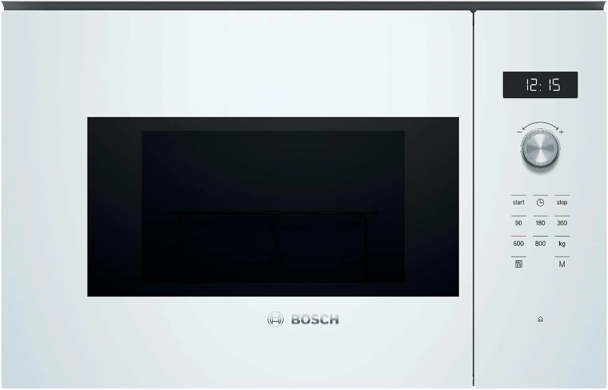 Microondas Integrable Bosch 800W, 7 Programas, LED, Blanco, 60 cm