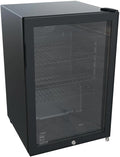 Frigor¨ªfico Vertical METRO Professional GSC2125B, 118L, Puerta de Cristal, Negro, Eficiencia Energ¨¦tica, Iluminaci¨®n LED, 3 Estantes Ajustables
