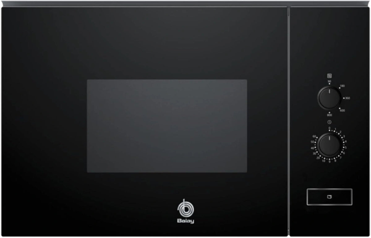 Microondas Balay 3CG5172N2 Integrado 20L con Grill y Aqualisis, Cristal Negro