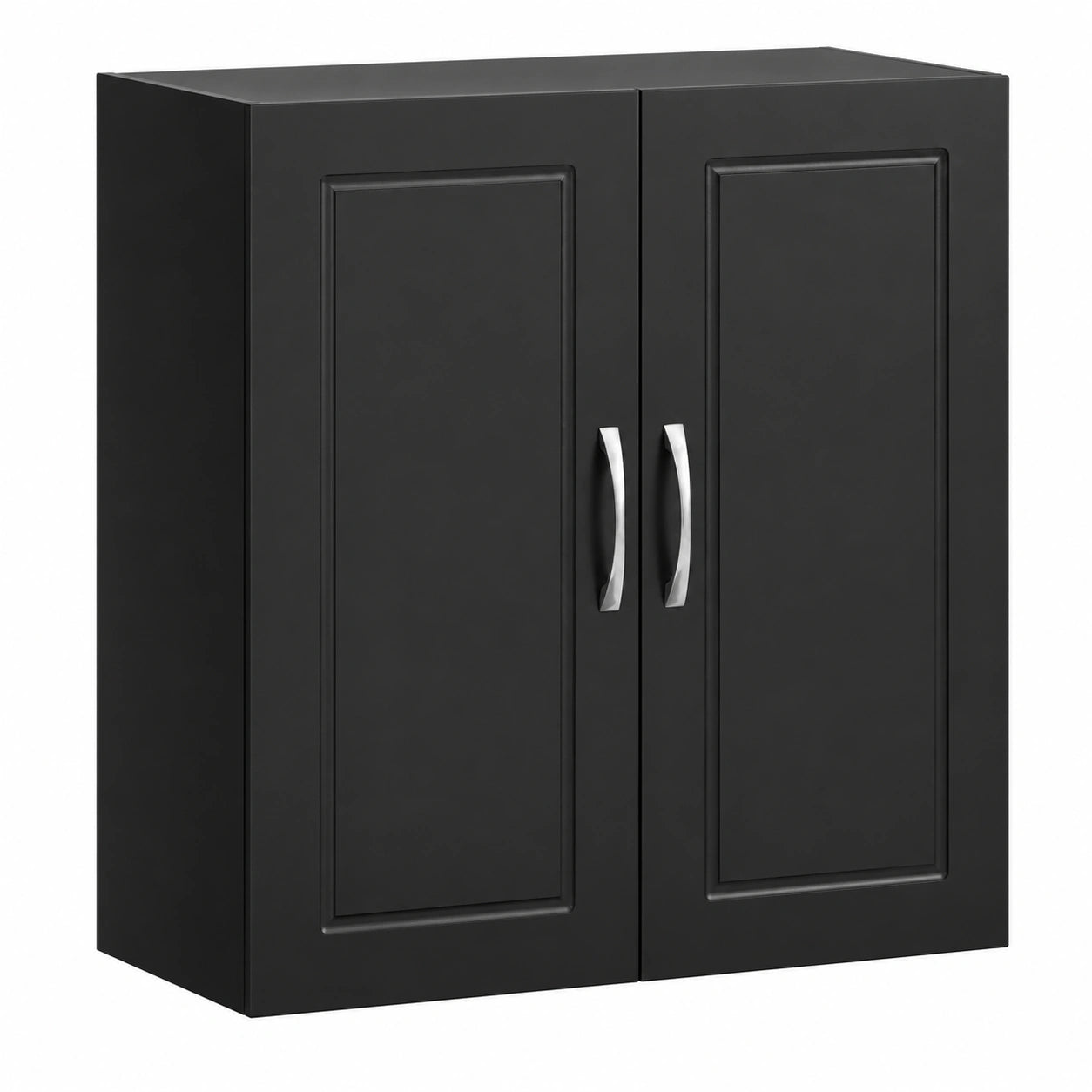 Armario de Pared Impermeable SoBuy Negro con Estantes Ajustables para Baño, Cocina o Lavadero 60x30x60 cm