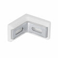 Soportes de Esquina Plásticos 29x29x18mm, Pack de 4, para Reparación de Muebles, Forma de L con 2 Agujeros, Color Blanco
