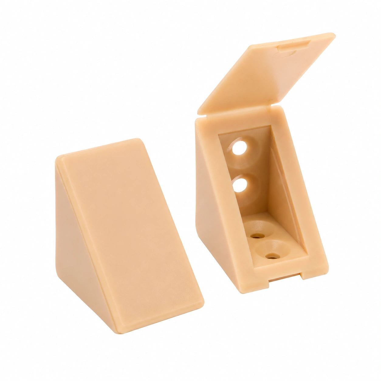 Conector de Muebles de Plástico Haya, 4 Agujeros con Tapa, 40 Unidades