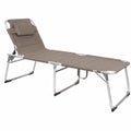 Tumbona de Jardín de Aluminio XXL con Almohada, 3 Colores, 199x70 cm, Capacidad 150 kg