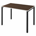 Escritorio Moderno Ceou II, Madera Contrachapada, Negro y Wengue, 110x70x74 cm