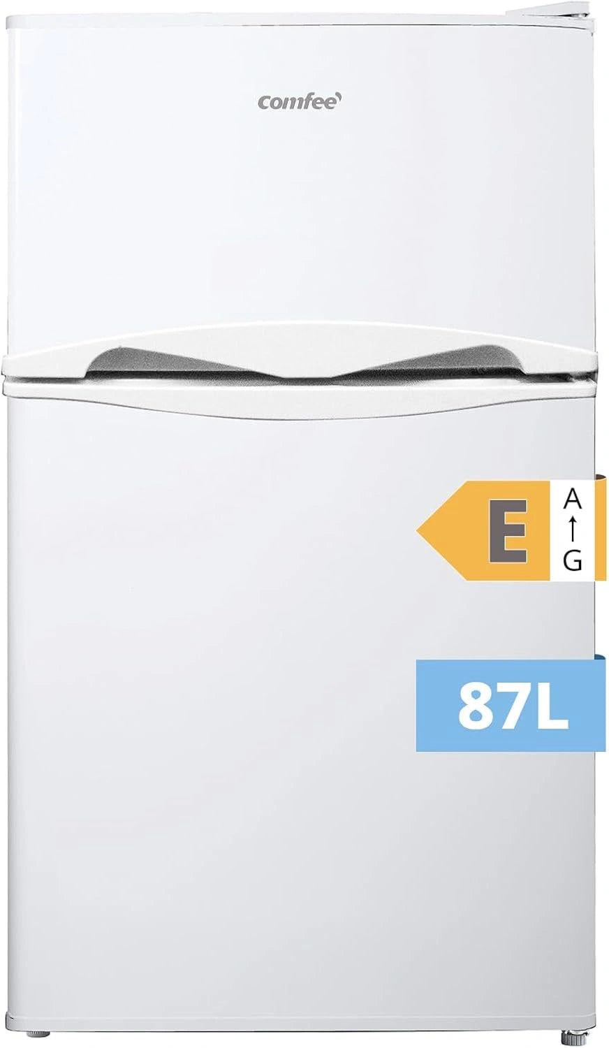 Minibar Comfee 87L, Luz Interior, Estantes Ajustables, Termostato, Puerta Reversible, Blanco