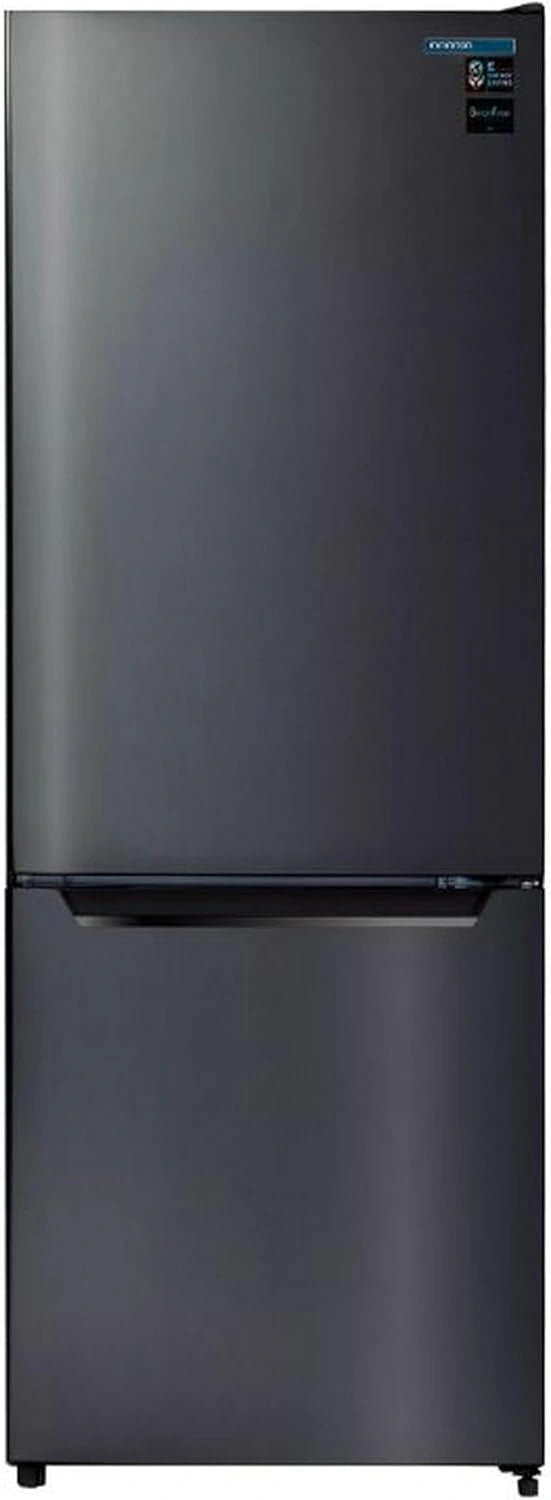 INFINITON Frigor¨ªfico Combi 205L, 144cm Alto, Clase E, Congelaci¨®n R¨¢pida, Puerta Reversible, DARK INOX