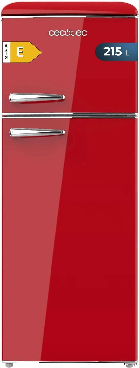 Frigor¨ªfico Retro Cecotec con Doble Puerta 215L Rojo