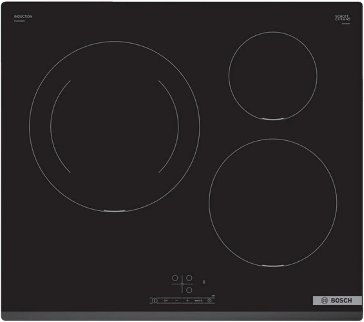 Bosch - Placa de inducci¨®n 60 cm, 3 zonas con funci¨®n Sprint, color negro