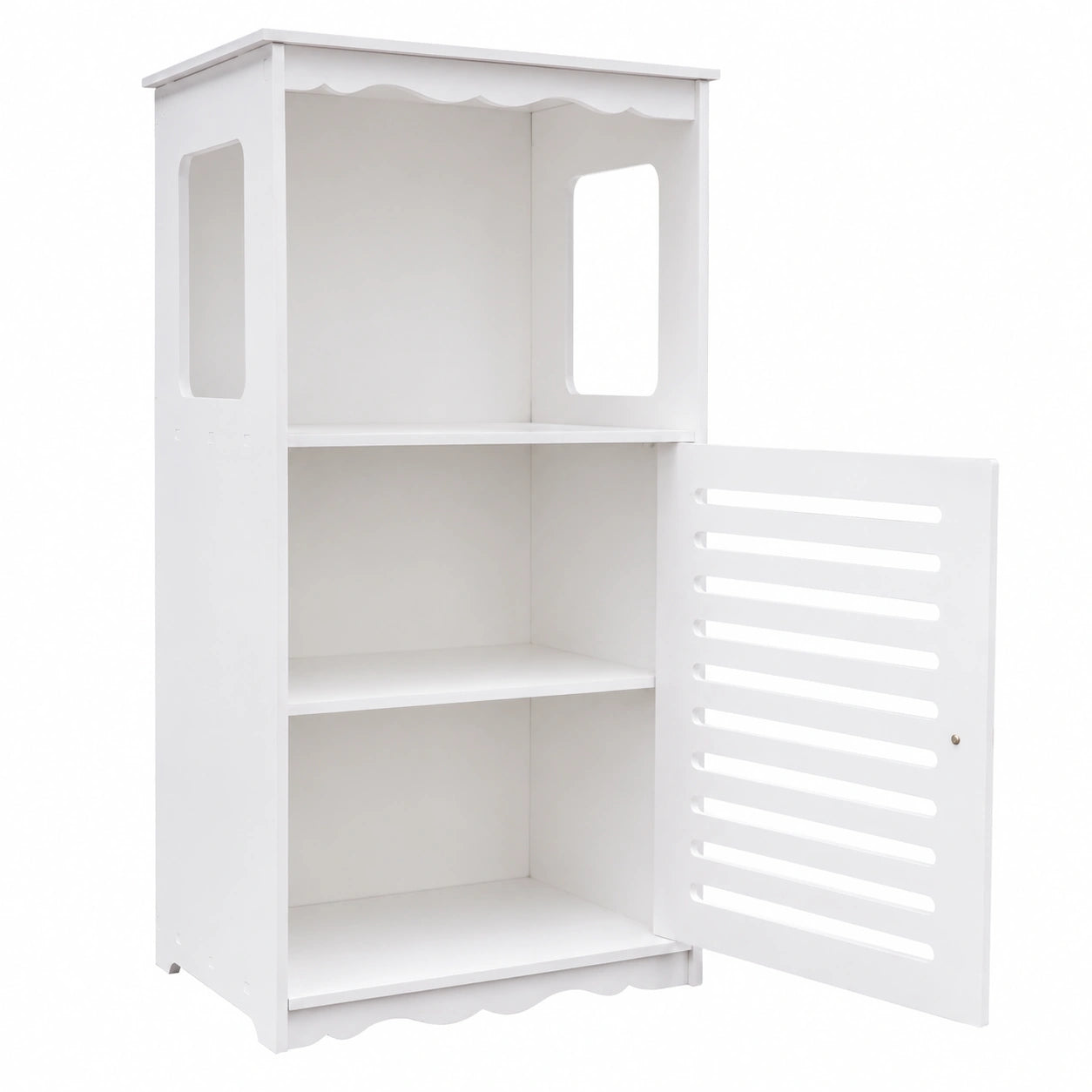 Estantería de baño impermeable, 3 niveles, armario de madera y plástico para almacenamiento