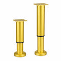 Patas de Muebles Ajustables de Metal Dorado, Altura 18-33 cm, Soporta 400 kg, Ideal para Armarios, Sofás y Sillas
