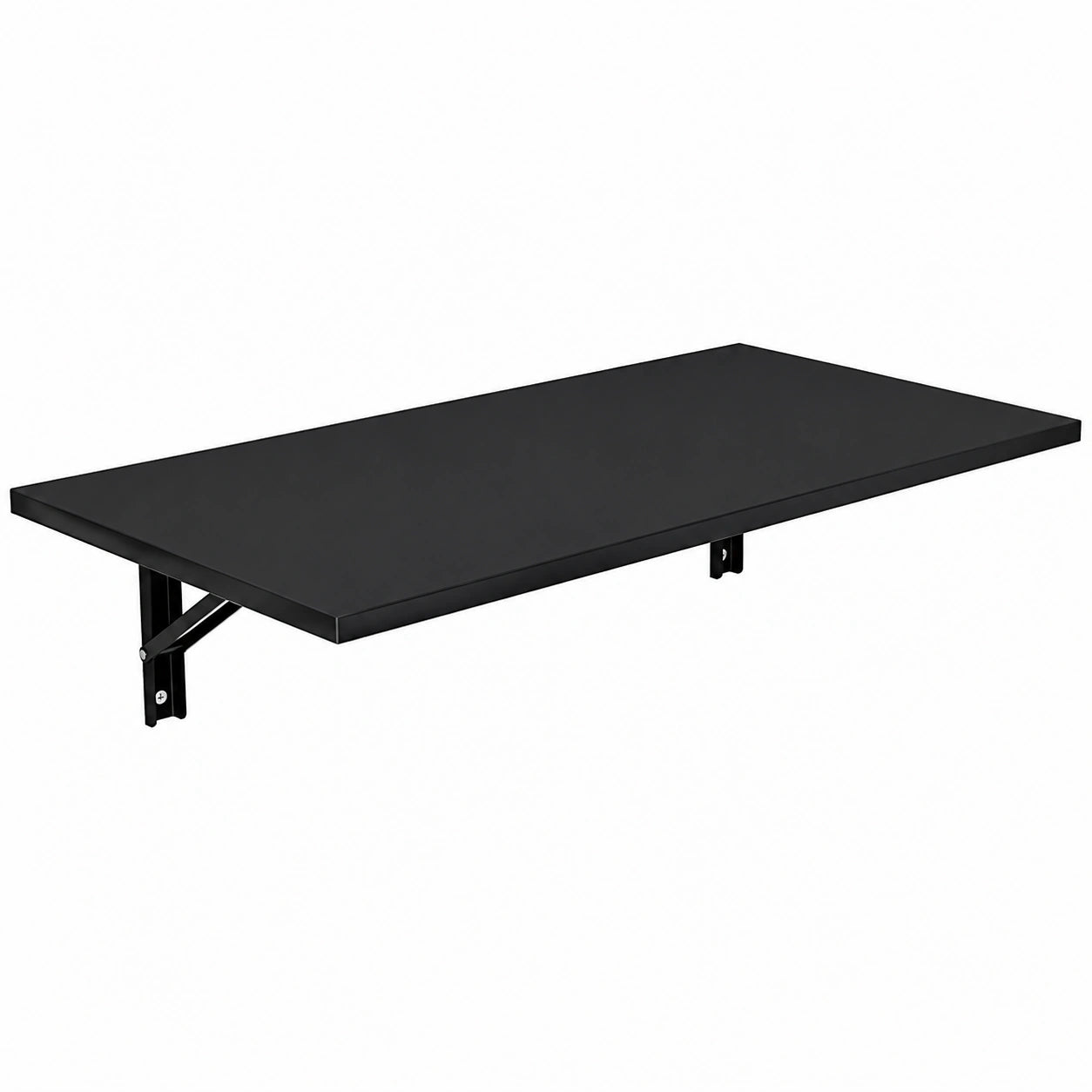 Mesa de Pared Plegable 80x40 cm Negra - Escritorio Multifuncional para Cocina u Oficina