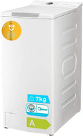 Lavadora Midea de 7 kg, 1200 RPM, 15 Programas, Ultra Delgada con Vapor y Modo ECO