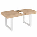 Mesa de Comedor Extensible Phoenix de Madera, Capacidad para 6-10 Personas, Blanco, 160-200 cm