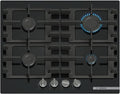 Bosch Serie 4 - Placa de gas de 60 cm, cristal templado, parrillas de hierro fundido lavables, color negro