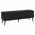 Mueble para TV Negro 4 Puertas, 160x40x45 cm