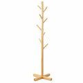 Perchero de Madera de Pino con Ganchos Múltiples, 150cm, Ideal para Pasillo y Dormitorio