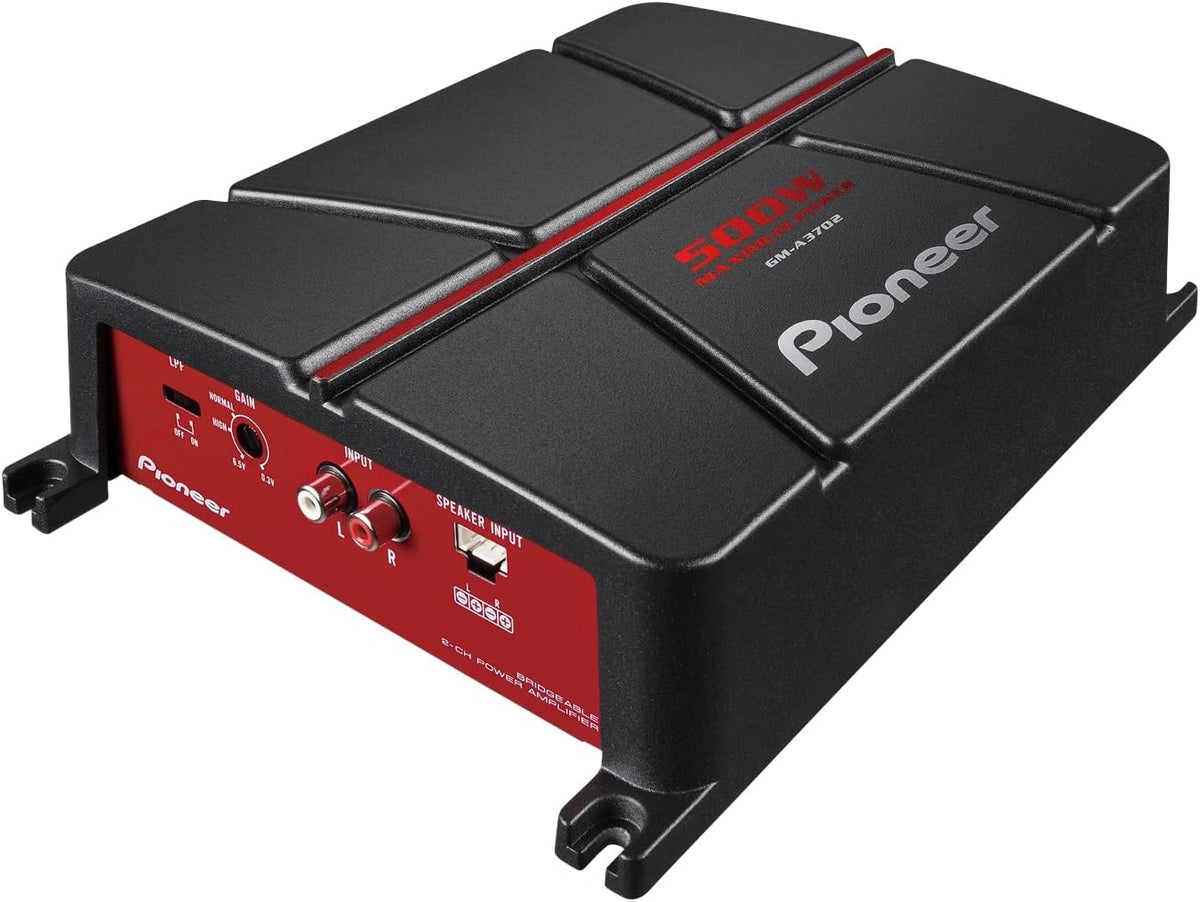 Amplificador de Coche Pioneer GM-A3702 de 2 Canales en Negro y Rojo