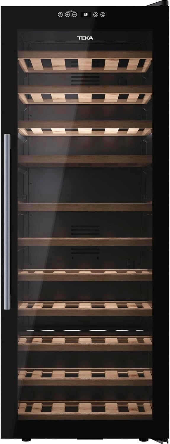 Vinoteca Independiente Teka 51 Botellas, LED, Control de Temperatura, 159L, Patas Ajustables