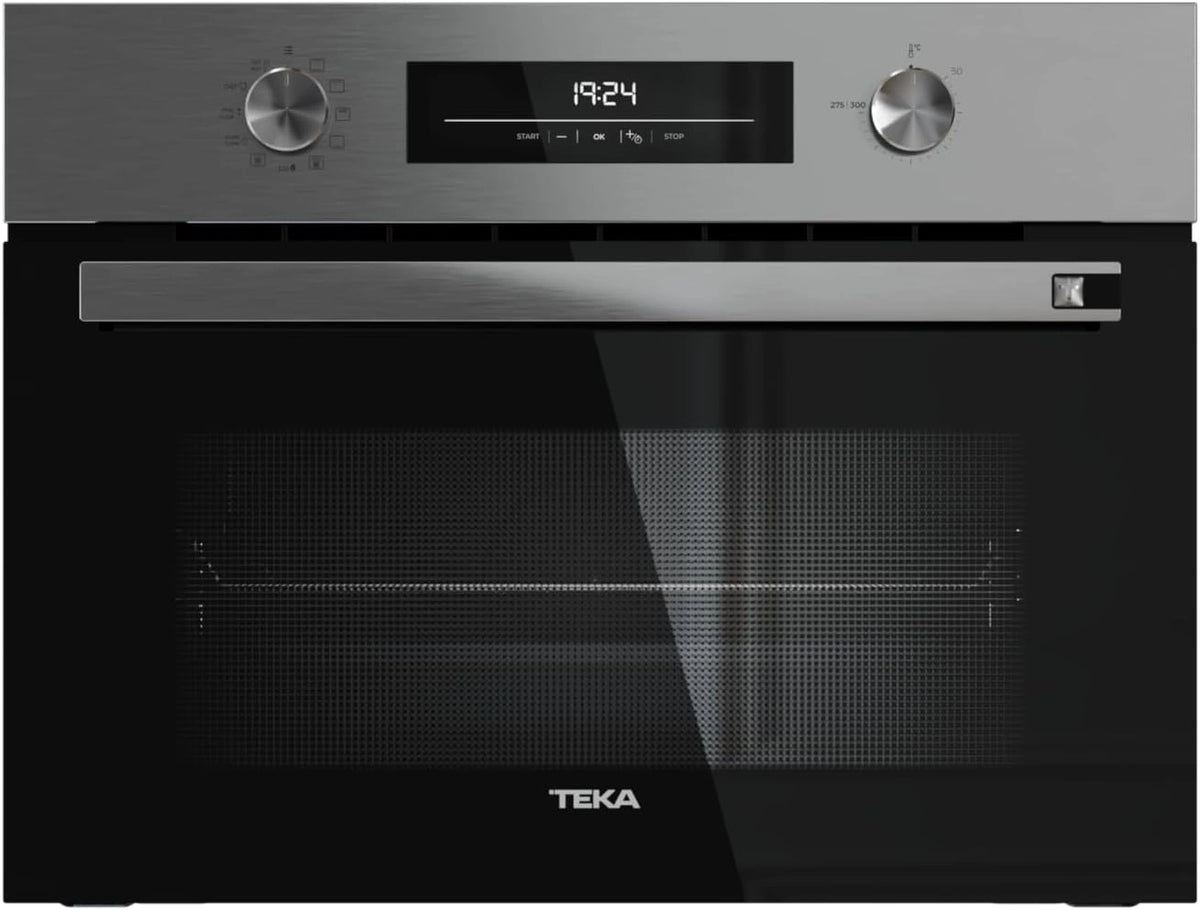 Horno Compacto TEKA con Autolimpieza y 8 Funciones, Acero Inoxidable