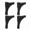 Protectores de Patas para Suelos de Madera, Set de 4 Almohadillas Antideslizantes de Plástico Negro para Tendedero