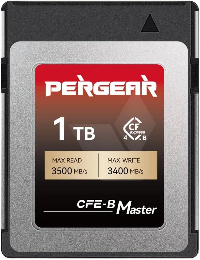 Tarjeta CFexpress Tipo B 1TB Pergear, Lectura 3500MB/s, Escritura 3400MB/s, Ideal para Video RAW 8K