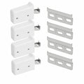 Juego de Colgadores Ajustables para Muebles de Cocina, 4 Piezas, Sistema Robusto para Montaje en Pared, Color Blanco