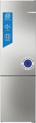 Bosch - Frigor¨ªfico Combinado Serie 4, 60 cm, NoFrost Total, Acero Antihuellas, Libre Instalaci¨®n