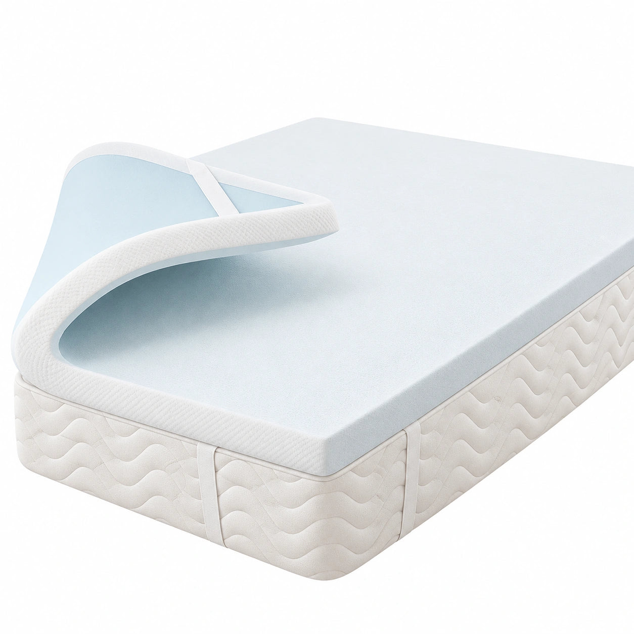 Colchón Topper ViscoGel 150x190 cm, Grosor 5 cm, Hecho en España, Refrescante y Confortable, Funda Desenfundable y Lavable, Doble Cara para Verano e Invierno