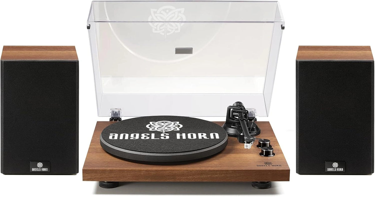 Reproductor de Vinilos Angels Horn Bluetooth HiFi con Altavoces Est¨¦reo y Preamplificador