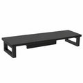 Elevador de Monitor para Escritorio, Soporte Doble 91x26cm para Pantalla de PC y TV, Accesorio de Oficina en Negro