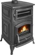 Estufa de Le?a EIDER BIOMASA ANTARES IRON con Horno, 16,28 kW, Fundici¨®n Completa, Alcance hasta 315 m3, Clase A