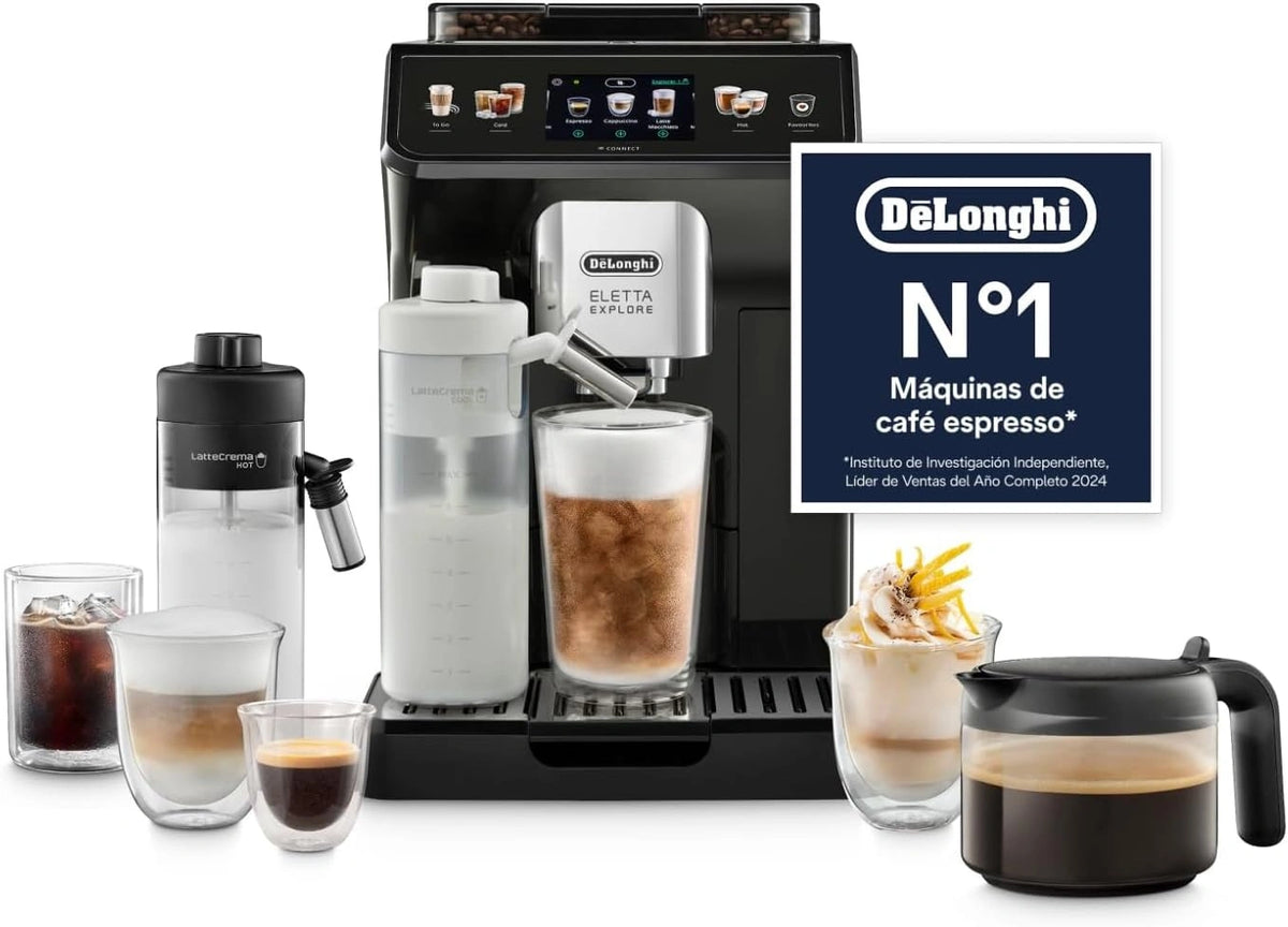 De'Longhi Eletta Explore: Cafetera Autom¨¢tica con Tecnolog¨ªa de Extracci¨®n en Fr¨ªo y Recetas Especiales