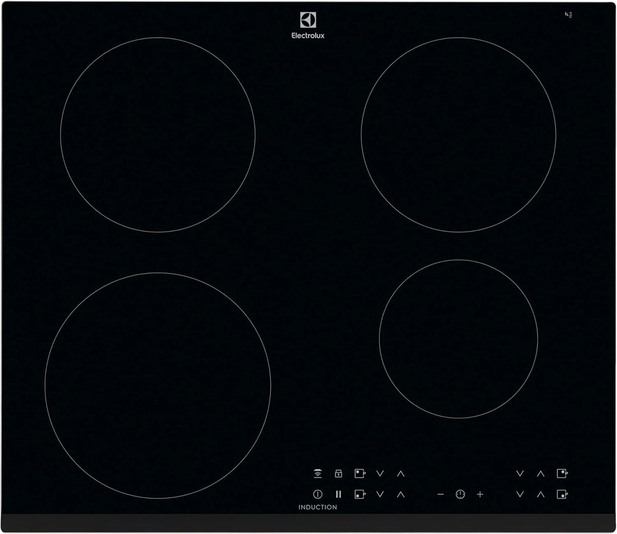Placa de Inducci¨®n Electrolux Infinite 60 cm, 4 Zonas, Control T¨¢ctil, Hob2Hood