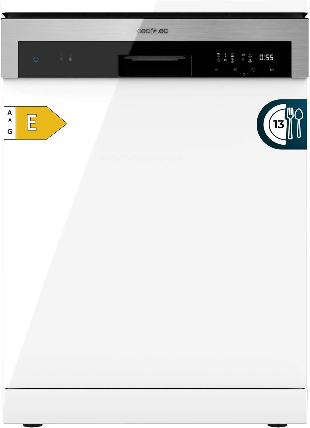 Lavavajillas Cecotec 60 cm Bolero Aguazero 6100 E, 13 cubiertos, 6 programas, funci¨®n Dry+, media carga, inicio diferido, panel t¨¢ctil