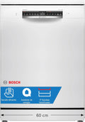 Lavavajillas Bosch Serie 4, 60 cm, 14 Cubiertos, Home Connect, Blanco