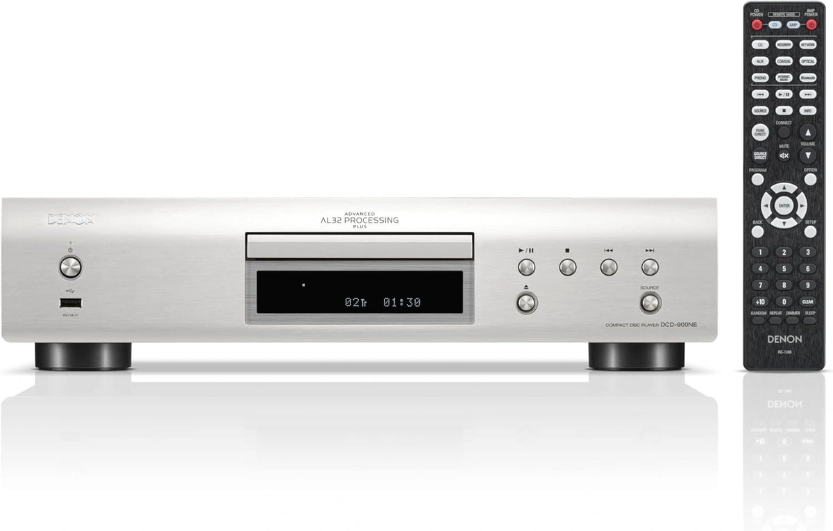 Reproductor de CD Hi-Fi DENON DCD-900NE con Compatibilidad CD y USB, Plateado