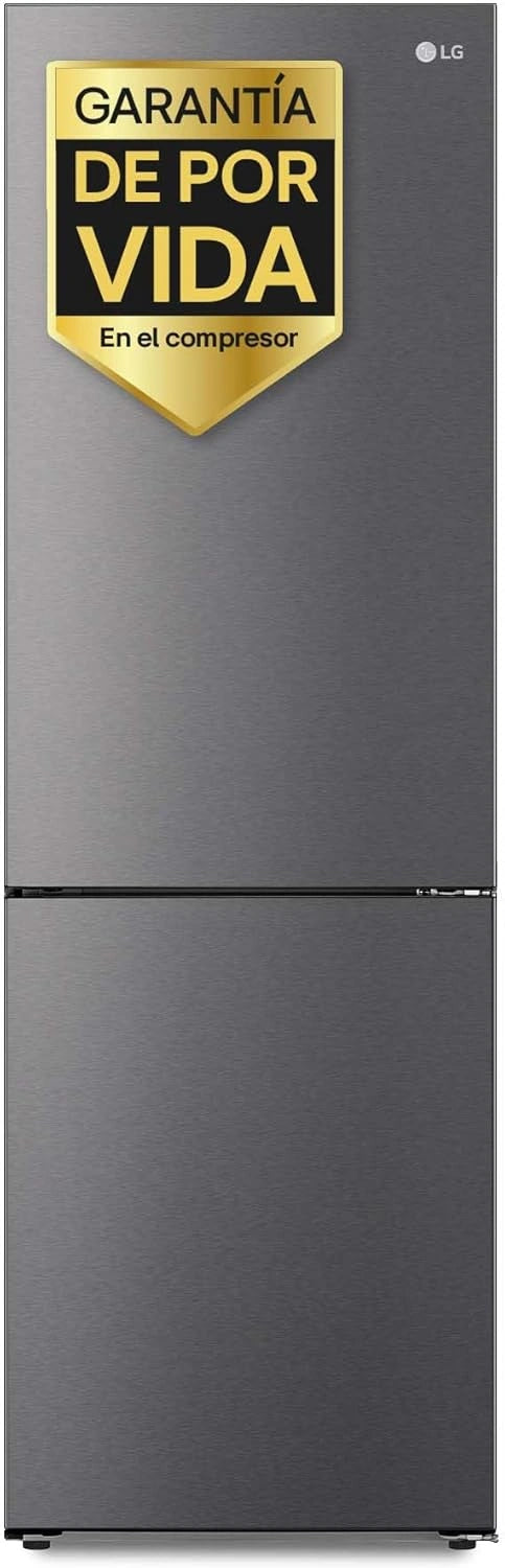 Frigor¨ªfico LG No Frost Combi, Compresor Inverter, Acero Inoxidable, 186 cm, 341 l