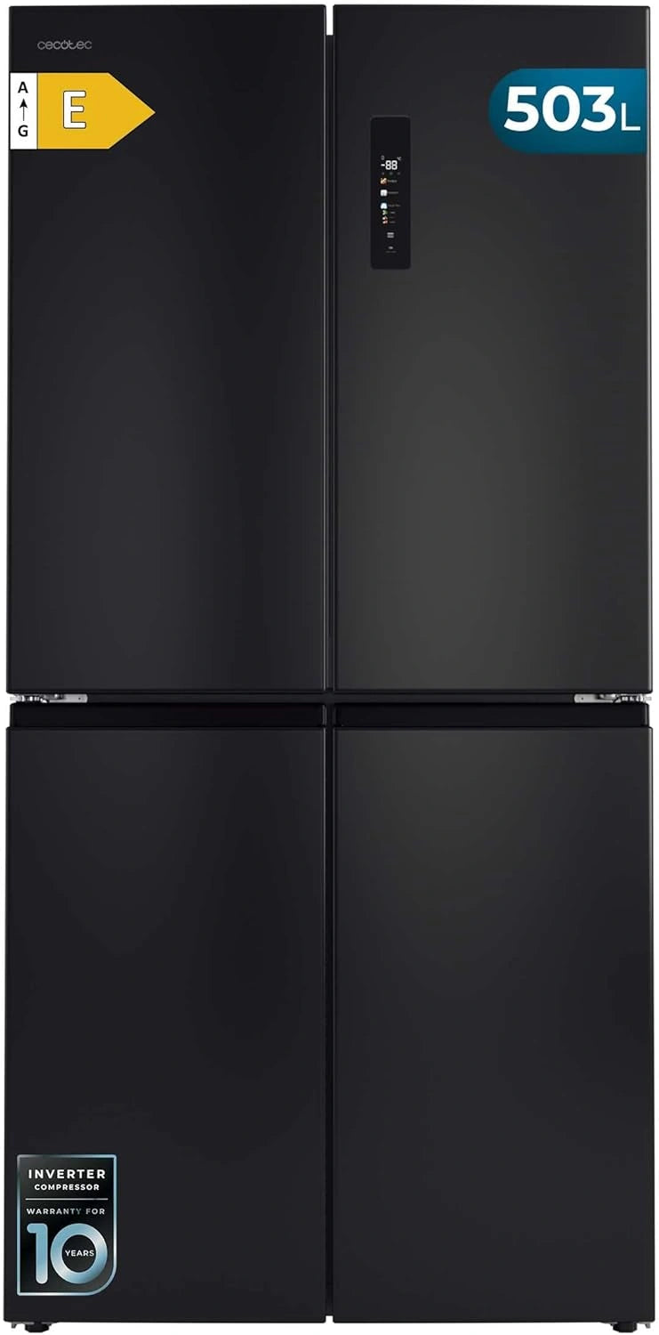 Cecotec Frigor¨ªfico 4 Puertas No Frost 503L Dark E, Compresor Inverter