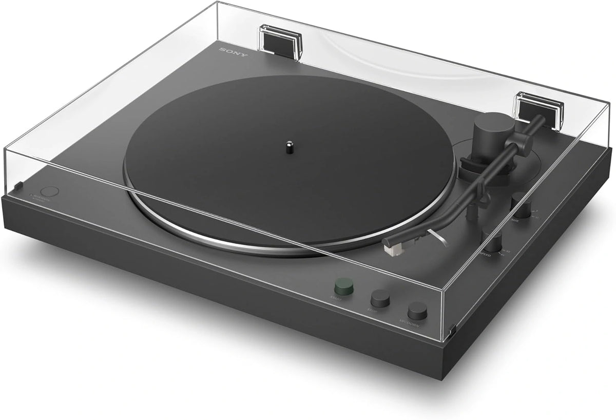 Sony PS-LX3BT Tocadiscos Bluetooth Autom¨¢tico, Correa de Transmisi¨®n, Previo Integrado, 2 Velocidades, Tapa Protectora, Negro