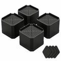 Soportes Elevadores Ajustables para Muebles, Juego de 4, Antideslizantes, Capacidad 1800kg
